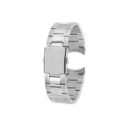 HTHRRFE Kompatibel mit Casio MDV106-1A Edelstahl-Armband mit gebogenem Ende, MTP-1374, MTP-1375, MDV-106, massives Metall, 22 mm, Herren-Armband, 22 mm