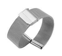 HTHRRFE Kompatibel mit Casio Small Square Lunar Edelstahl-Uhrenarmband MTP-M300 M305 MTP-1375 1374 Milan Mesh-Armband-Uhrenkette 20 mm Armband(Silver,20mm)