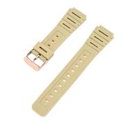 HTHRRFE Kompatibel mit Casio Watch CA-53W CA-61W FT-100W W-520U Armband Harzarmband Konvexes wasserdichtes Armband Herrenarmband mit Werkzeugzubehör(Beige-R clasp)