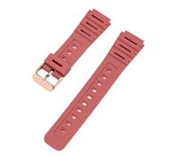 HTHRRFE Kompatibel mit Casio Watch CA-53W CA-61W FT-100W W-520U Armband Harzarmband Konvexes wasserdichtes Armband Herrenarmband mit Werkzeugzubehör(Red-R clasp)