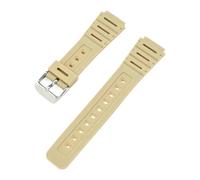 HTHRRFE Kompatibel mit Casio Watch CA-53W CA-61W FT-100W W-520U Armband Harzarmband Konvexes wasserdichtes Armband Herrenarmband mit Werkzeugzubehör(Beige-S clasp)