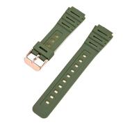 HTHRRFE Kompatibel mit Casio Watch CA-53W CA-61W FT-100W W-520U Armband Harzarmband Konvexes wasserdichtes Armband Herrenarmband mit Werkzeugzubehör(Green-R clasp)