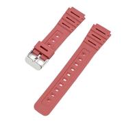 HTHRRFE Kompatibel mit Casio Watch CA-53W CA-61W FT-100W W-520U Armband Harzarmband Konvexes wasserdichtes Armband Herrenarmband mit Werkzeugzubehör(Red-S clasp)
