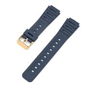 HTHRRFE Kompatibel mit Casio Watch CA-53W CA-61W FT-100W W-520U Armband Harzarmband Konvexes wasserdichtes Armband Herrenarmband mit Werkzeugzubehör(Blue-G clasp)