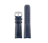 HTHRRFE Kompatibel mit CITIZEN Blue Angel Herren-Radiowellenuhr AT8020-54L/8020-03L/JY8078, Armband aus echtem Leder mit gebogenem Ende, 22 23(Blue yellow silver,22mm)