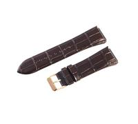 HTHRRFE Kompatibel mit Guess W0040G1W0040G2W0040G3-Serie Herren-Armbanduhren mit blauer Roségold-Schnalle und 22-mm-Kuh-Echtleder-Uhrenarmbändern mit Nadelschnalle(Coffee-RS-K1)