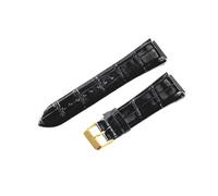 HTHRRFE Kompatibel mit Guess W0040G1W0040G2W0040G3-Serie Herren-Armbanduhren mit blauer Roségold-Schnalle und 22-mm-Kuh-Echtleder-Uhrenarmbändern mit Nadelschnalle(Black-GD-K1)