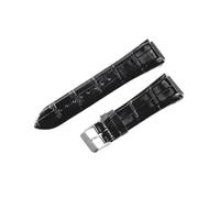 HTHRRFE Kompatibel mit Guess W0040G1W0040G2W0040G3-Serie Herren-Armbanduhren mit blauer Roségold-Schnalle und 22-mm-Kuh-Echtleder-Uhrenarmbändern mit Nadelschnalle(Black-ST-K1)