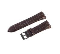 HTHRRFE Kompatibel mit Guess W0040G1W0040G2W0040G3-Serie Herren-Armbanduhren mit blauer Roségold-Schnalle und 22-mm-Kuh-Echtleder-Uhrenarmbändern mit Nadelschnalle(Coffee-BK-K1)