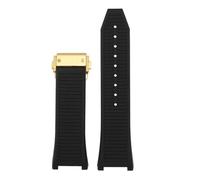 HTHRRFE Kompatibel mit Herren-Uhrenarmband mit Kerben, Sports Series Three Eyes F80 F-80, Uhrenarmband aus massivem Präzisions-Edelstahl, 26 mm(Black-gold)