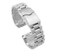 HTHRRFE Kompatibel mit TAG Heuer F1 Edelstahl-Armband for Herren, 20 m, 22 mm, Armband mit flachem Ende, Doppelverschluss-Schnalle, Ersatz-Armband(Silver,20mm)