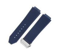 HTHRRFE Konvexe Schnittstelle Silikon-Uhrenarmband kompatibel mit Yuqi Big Bang Classic Fusion Series Gummi-Uhrenarmband 26 * 19 mm 26 * 17 mm Handgelenk(Blue-Steel-Z2)