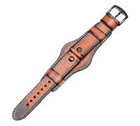 HTHRRFE Leder-Retro-Armband, handgebürstet, Uhrenkette, Basis-Stil, Lederarmband, kompatibel mit Fossil Panerai Rolex Tudor Uhrenzubehör 18, 20, 22, 20 mm, Azetat, Kein Edelstein