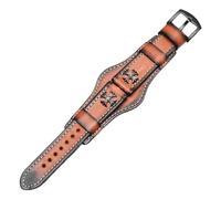 HTHRRFE Leder-Retro-Armband, handgebürstet, Uhrenkette, Basis-Stil, Lederarmband, kompatibel mit Fossil Panerai Rolex Tudor Uhrenzubehör 18, 20, 22, 18 mm, Azetat, Kein Edelstein