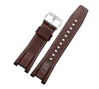 HTHRRFE Lederarmband kompatibel mit CASIO GST-S100g / S110 / S130l / W100G / W110 / 210B / 400G / 410 / B100 / W300 Armbandzubehör 26 x 14 mm