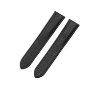 HTHRRFE Litchi-Lederarmband, kompatibel mit Cartier SOLO RONDE DE Lychee Grain Strap Leder 20 23 25 mm Uhrenzubehör(Black-No Buckle,18mm)