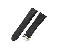 HTHRRFE Litchi-Lederarmband, kompatibel mit Cartier SOLO RONDE DE Lychee Grain Strap Leder 20 23 25 mm Uhrenzubehör(Black-Steel-Z4,17mm)