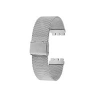 HTHRRFE Milan Atmungsaktives Mesh-Gürtel-Uhrenarmband, kompatibel mit Swatch, Edelstahlarmband, 17 mm, 19 mm, 20 mm, Herren- und Damen-Ersatzarmband, Zubehör(Silver,17mm)