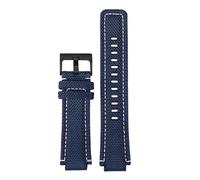 HTHRRFE Nylon-Uhrenarmband, kompatibel mit der Uhr T2N721 T2N720 739 TW2T6300, Armband mit Schraubstange und Werkzeug, 24 x 16 mm(Blue white BK)