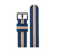 HTHRRFE Schnellverschluss-Nylonband, kompatibel mit Casio PROTREK PRW-6600 PRG-600YB PRG-650 GA2000, Herren-Sportarmband aus wasserdichtem Segeltuch, 24 m(Blue white yellow-bk)