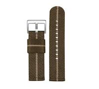 HTHRRFE Schnellverschluss-Nylonband, kompatibel mit Casio PROTREK PRW-6600 PRG-600YB PRG-650 GA2000, Herren-Sportarmband aus wasserdichtem Segeltuch, 24 m(Brown rice-steel)