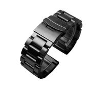 HTHRRFE Schwarz-silbernes Herren-Edelstahlarmband, dicker, kompatibel mit Panerai 312 111 386 441, mattiertes, faltbares Armband mit Schnalle(Black 5.5mm thick,22mm)