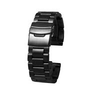 HTHRRFE Schwarz-silbernes Herren-Edelstahlarmband, dicker, kompatibel mit Panerai 312 111 386 441, mattiertes, faltbares Armband mit Schnalle(B Silver,22mm)