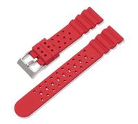 HTHRRFE Silikonkautschukarmband 20 mm 22 mm Herren Tauchen Wasserdichtes Sportarmband Armband Kompatibel mit Omega Longines Seiko Water Ghost Uhrenarmband(Red,20mm)