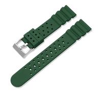 HTHRRFE Silikonkautschukarmband 20 mm 22 mm Herren Tauchen Wasserdichtes Sportarmband Armband Kompatibel mit Omega Longines Seiko Water Ghost Uhrenarmband(Green,22mm)