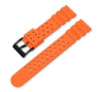HTHRRFE Silikonkautschukarmband 20 mm 22 mm Herren Tauchen Wasserdichtes Sportarmband Armband Kompatibel mit Omega Longines Seiko Water Ghost Uhrenarmband(Orange02,22mm)