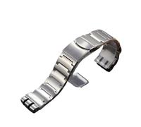 HTHRRFE Sondermodell, 22 mm massives Edelstahl-Armband, kompatibel mit Swatch YRS403 406 G007401 402 409 410, silbernes Uhrenarmband(SWQ-01(23mm))