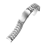 HTHRRFE Top 20mm 22mm 316L Edelstahl Uhrenarmband kompatibel mit Omega Seamaster Speedmaster 007 Planet Ocean Uhrenarmband(Steel-3Beads-No Log,22mm)