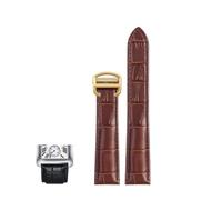 HTHRRFE Uhrenarmband aus echtem Leder, kompatibel mit Cartier-Armband mit Faltschließe aus massivem Edelstahl for Solo London Calibo for Herren und Damen, 18 20 mm(Purple-Rose-Z4,20mm)