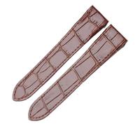 HTHRRFE Uhrenarmband aus echtem Leder, kompatibel mit Cartier Santos Santos 100, Uhrenarmband mit Faltschließe for Herren und Damen, 20 mm, 23 mm(Brown-No buckle,20mm)