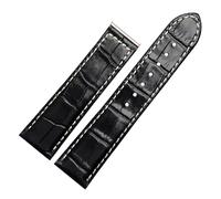 HTHRRFE Uhrenarmband aus Rindsleder, 20 mm, 22 mm, schwarz-braunes Armband, Faltschließe, kompatibel mit Herrenarmband der Hamilton Khaki Aviation Classic-Serie(Black-no BK B,22mm)