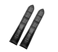 HTHRRFE Uhrenarmband aus Rindsleder for Herren und Damen, kompatibel mit Cartier Calibo London SOLO, Uhrenarmband-Zubehör, 16 17 18 20 22 mm, 23 mm, 24 mm, 25 m(Black-no buckle,23mm)
