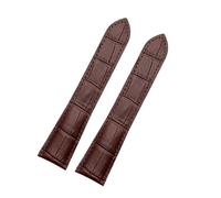 HTHRRFE Uhrenarmband aus Rindsleder for Herren und Damen, kompatibel mit Cartier Calibo London SOLO, Uhrenarmband-Zubehör, 16 17 18 20 22 mm, 23 mm, 24 mm, 25 m(Brown-no buckle,17mm)