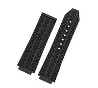 HTHRRFE Uhrenarmband kompatibel mit BIG BANG Silikon 26 mm * 19 mm 25 mm * 17 mm wasserdichtes Herren-Uhrenarmband aus Gummi(Black-No buckle,26-19mm)
