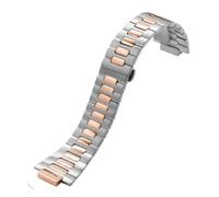 HTHRRFE Uhrenarmband kompatibel mit Patek Philippe Nautilus 5711/5726, feines Stahl-Uhrenarmband, männlich, konvex, Edelstahl, Uhrenzubehör, 25 mm(Silver add Rose gold)