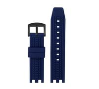 HTHRRFE Uhrenarmband mit doppelter Kerbe, kompatibel mit Versace V-RACECHRONO, Silikonkautschukarmband, Uhrenarmband, GTM-Zubehör(B Blue black)