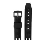 HTHRRFE Uhrenarmband mit doppelter Kerbe, kompatibel mit Versace V-RACECHRONO, Silikonkautschukarmband, Uhrenarmband, GTM-Zubehör(B Black black)