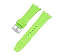 HTHRRFE Weiches FKM-Fluorkautschukband, kompatibel mit AP Audemars Piguet Royal Oak 15400/15500/26331, Edelstahl-Uhrenarmband mit Schmetterlingsschnalle, 26 mm(Seat height 34 cm)