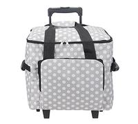 HTL Overlock- Coverlock-Trolley (grau/weiß gepunktet) - MRTB.008/H015 - im frechen Punktedesign