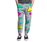 Htrewtregregre Lustige 80er-Herren-Jogginghose, lässig, modisch, Kordelzug, Laufhose mit Taschen, 90er-Jahre-Kostüm für Herren, Vintage 80er 90er Jahre Outfits, XXL