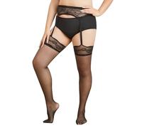 HTRUIYATY Halterlose Strümpfe Damen Sexy Transparent Strapsstrümpfe mit Spitze Strumpfhosen