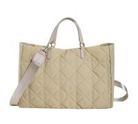 HTU Damen-Einkaufstasche, gesteppt, vielseitige Puffer-Hobo, leicht, Schultertasche, modische Bauschige Umhängetasche (Khaki)
