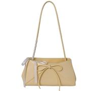 HTU Damen-Umhängetasche, PU-Schultertasche mit Schleife, großes Fassungsvermögen, Hobo-Clutch, einfarbig, Unterarm-Geldbörse for Reisen, Arbeit, Alltag (Gelb 270x50x120 cm)