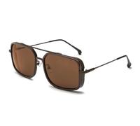 HTXONB Modische Sonnenbrille für Männer und Frauen, Retro-Sonnenbrille aus Metall, Punk-Stil, Tee, 142 x 140 x 50 mm