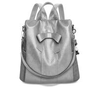 HUA ANGEL Kleiner Anti-Diebstahl Damen Rucksack Taschenrucksack 2in1 Damen Leder Moderne Rucksäcke für City Arbeit Alltag und Reisen