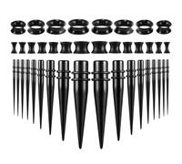 Huacan Dehnstäbe 1-10mm Silikon Tunnel Set 3mm 4mm 5mm 6mm 8mm 10mm 12mm 14mm 16mm 18mm 20mm Tunnels Acryl Dehnset 18 22 40 48 Stück Ohr Plug Expander für Frauen Damen Herren